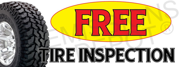 Free Tire Inspection | Vinyl Banner