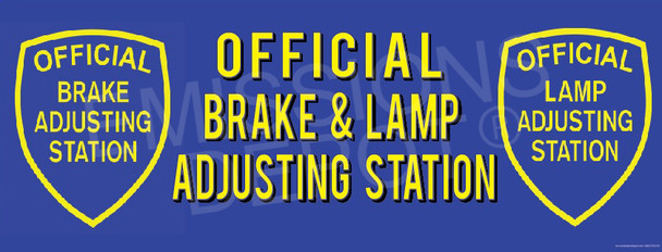Official Brake and Lamp Adjusting Station | Vinyl Banner