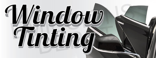 Window Tinting (Black) | Vinyl Banner