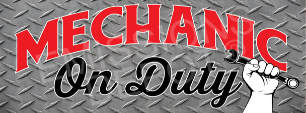 Mechanic on Duty | Vinyl Banner