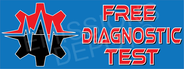 Free Diagnostic Test (Blue/Red/Black) | Vinyl Banner