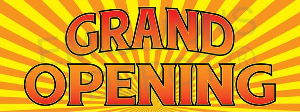 Grand Opening Rays | Vinyl Banner