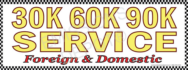 30K 60K 90K Service Foreign and Domestic | Checkered