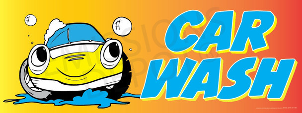 Car Wash | Red and Yellow | Vinyl Banner
