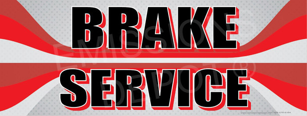 Brake Service | Red and Gray Lines | Vinyl Banner