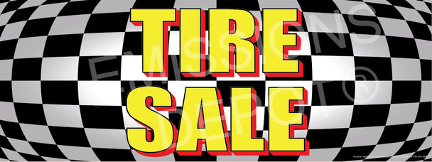 Tire Sale | Checkered | Vinyl Banner