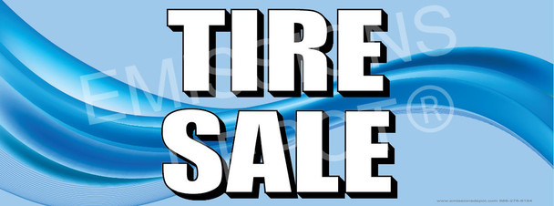 Tire Sale | Blue | Vinyl Banner