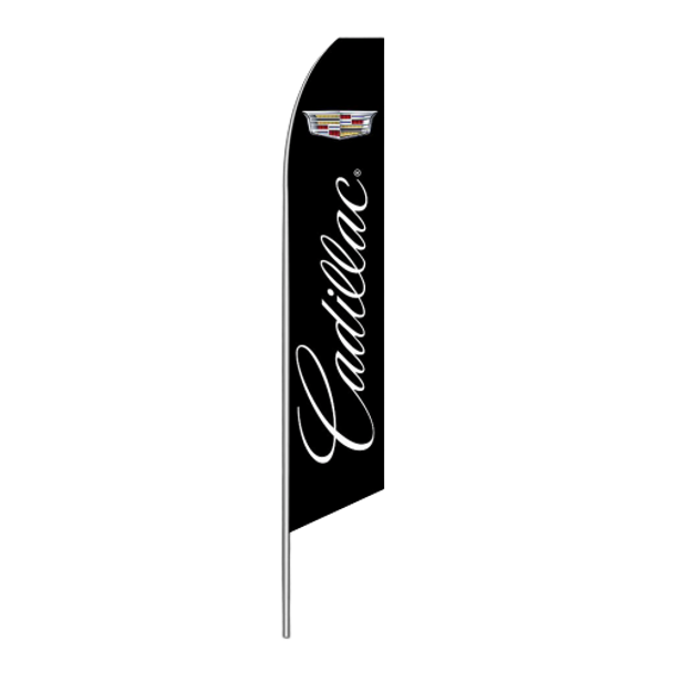 CADILLAC 15 Ft Swooper Flag - Black w/Logo