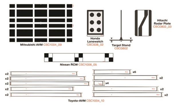 Compatible with Autel ADAS Standard Frame and MA600 Frame (Not Included)
Package includes
Targets and Patterns for
Nissan
Mitsubishi
Honda
Toyota
Hitachi Radar Calibration Plate
Calibration Support Stand
1-Year Warranty