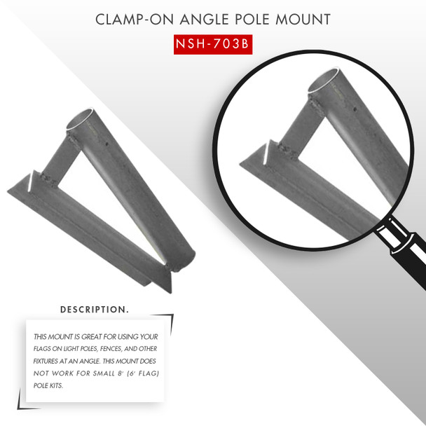 Clamp-on Angle Pole Mount