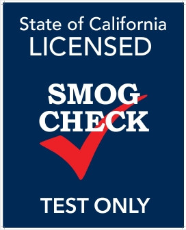 Sign State of California Licensed Smog Check Test Only Double