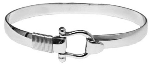 7mm Silver Color Titanium Shackle Bracelets with Silver