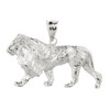 Sterling Silver Diamond Cut Lion Pendant