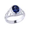 Sterling Silver Celtic Lady's CZ Birthstone Ring