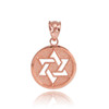 Rose Gold Cut-Out Star of David Pendant Necklace