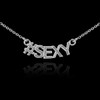 14k White Gold #SEXY Necklace
