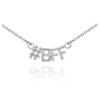 14k White Gold #BFF Necklace