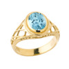 Yellow Gold Celtic Lady's Birthstone Ring