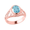 Rose Gold Celtic Lady's Birthstone Ring