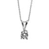 14K White Gold Cubic Zirconia April Birthstone Pendant Necklace