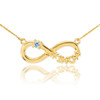 14K Gold Infinity #1MOM CZ Birthstone Necklace