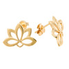 Yellow Gold Lotus Flower Stud Earrings