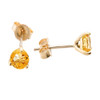 Yellow Gold Citrine Martini Stud Earrings