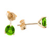 Yellow Gold Peridot Martini Stud Earrings