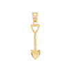 Polished Gold Shovel Pendant Necklace