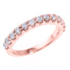 Rose Gold Stackable Cubic Zirconia Wedding Band