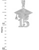 White Gold 2015 Class Graduation Pendant Necklace