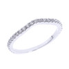 14k White Gold Chevron Stackable Diamond Wedding Band