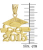 Gold "CLASS OF 2015" Graduation Pendant Necklace