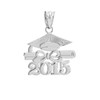 White Gold "CLASS OF 2015" Graduation Pendant Necklace