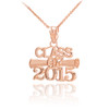 Rose Gold "CLASS OF 2015" Graduation Charm Necklace