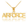 Gold AIRFORCE Pendant Necklace