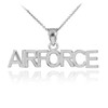 White Gold AIRFORCE Pendant Necklace