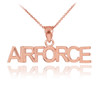 Rose Gold AIRFORCE Pendant Necklace
