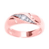 Rose Gold Men's Diamond Wedding Ring