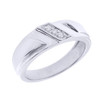 White Gold Men's Diamond Wedding  Band