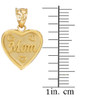 3pc Gold 'Mom' 'Big Sis' 'Little Sis' Heart Pendant Necklace Set