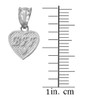 Sterling Silver 'BFF' Heart Charm Necklace