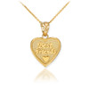 3pc Gold 'Best Friends' Heart Charm Necklace Set