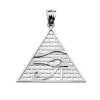 Solid White Gold Horus Pendant Necklace (13 steps)