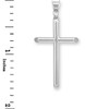 Polished White Gold Tube Cross Pendant