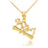 2017 Class Graduation Gold Pendant Necklace