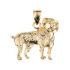 Gold American Bulldog Pendant Necklace