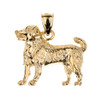 Gold Labrador Retriever Dog Pendant Necklace