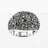 Sterling Silver Flower Bouquet Oxidized Ring
