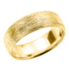 Yellow Gold Satin Finished Unisex Wedding Band 7.2 MM